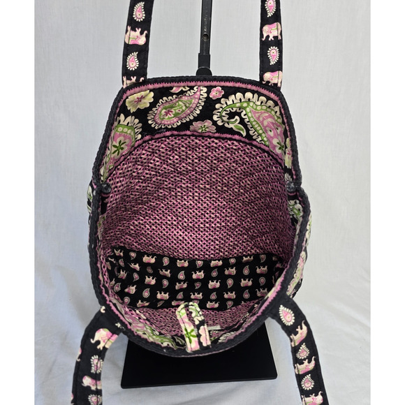Vera Bradley Tote Pink Elephant Paisley Retired - Picture 4 of 14